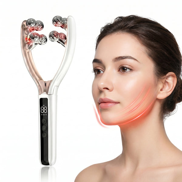 Calmaric Sculpt & Lift Facial Massager Red-Light Face & Neck Roller
