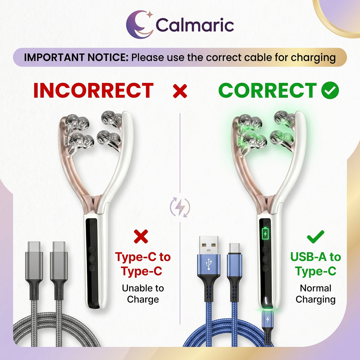 Calmaric Sculpt & Lift Facial Massager Red-Light Face & Neck Roller