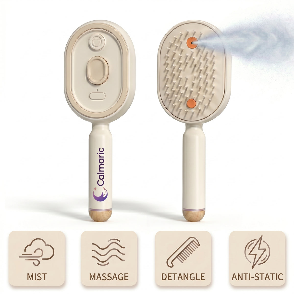 2026 Calmaric Electric Spray Air Cushion Massage Comb | Scalp-Spa Brush